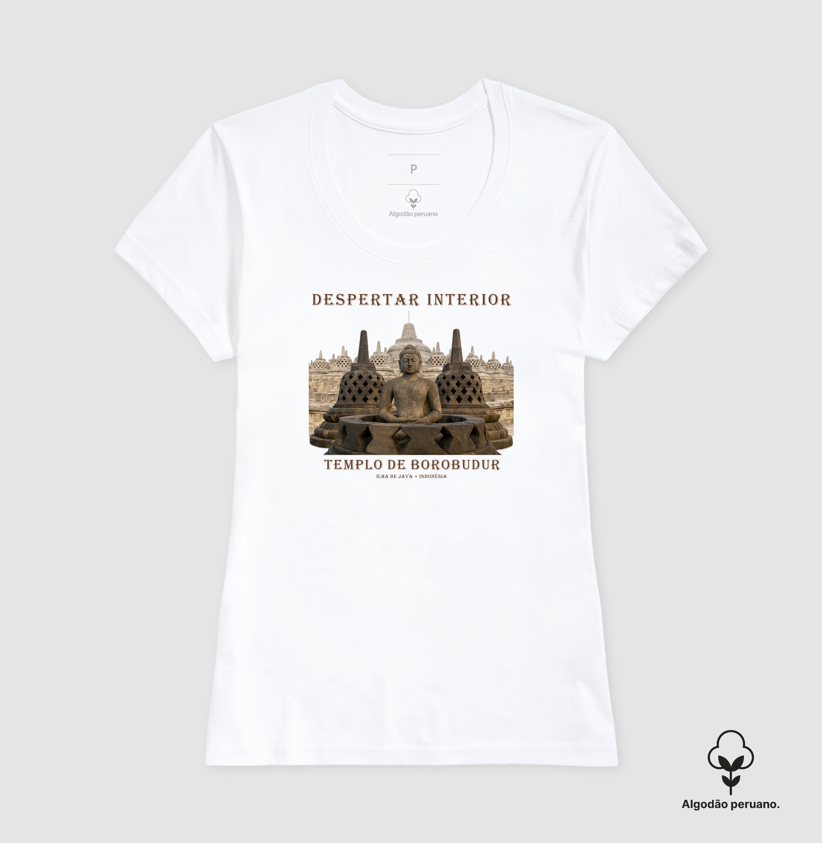 Templo do Despertar • Borobudur (algodão peruano) - Imagem 5