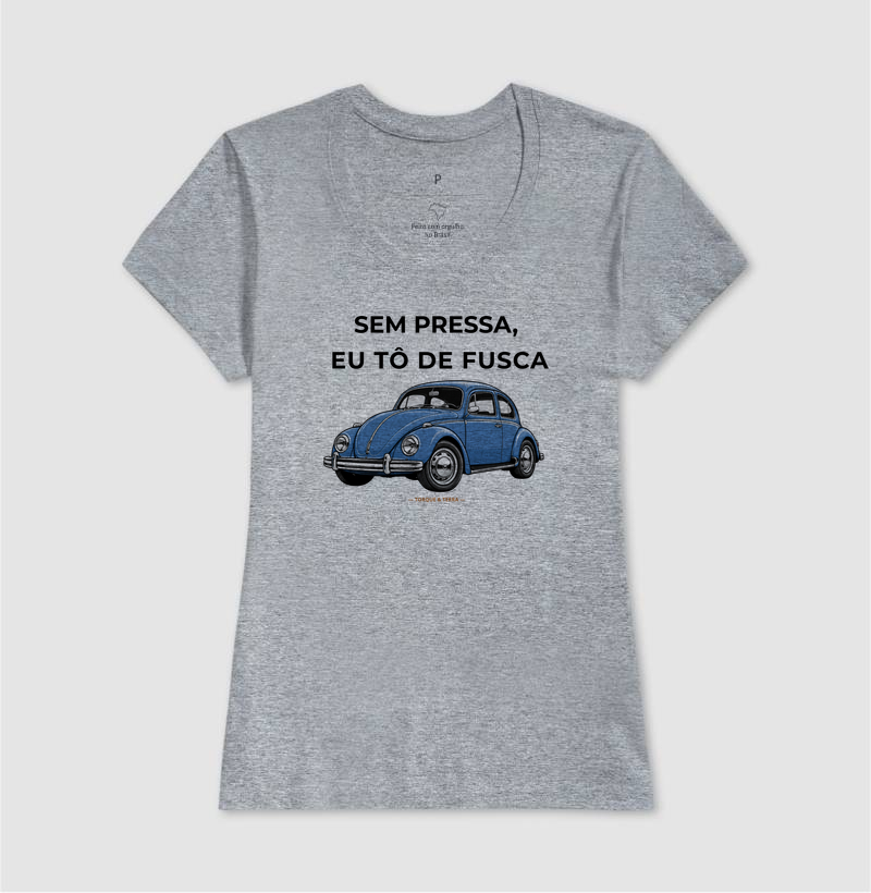 Sem pressa, eu tô de fusca - Azul médio acinzentado - Imagem 9