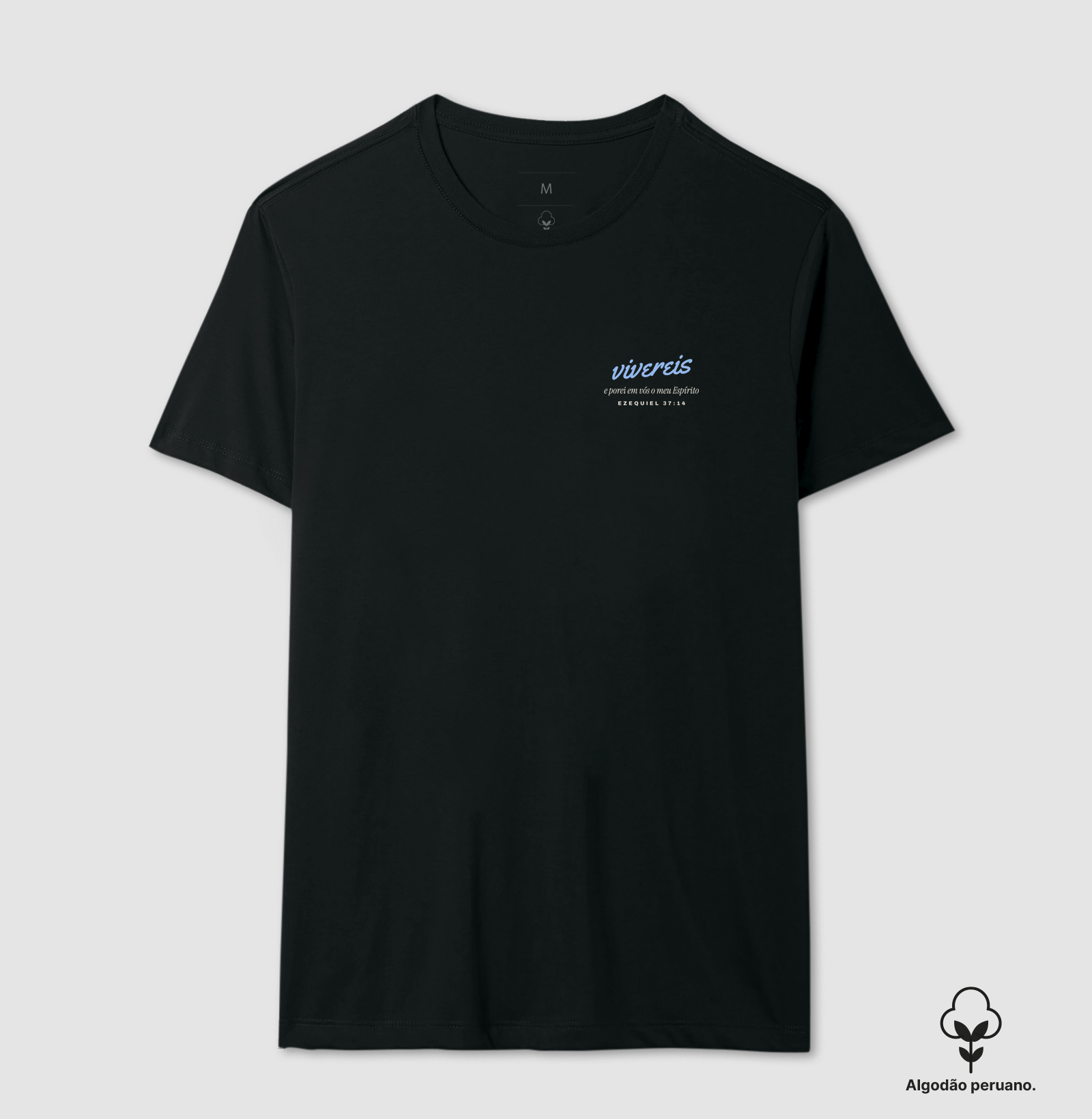 Camiseta Algodão Peruano Cristã Vivereis - Imagem 3