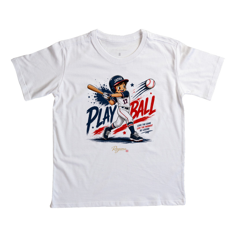 Camiseta Infantil, Menino, Menina, Juvenil Baseball - Play ball Baseball Japan -   Algodão 100%  - Imagem 6