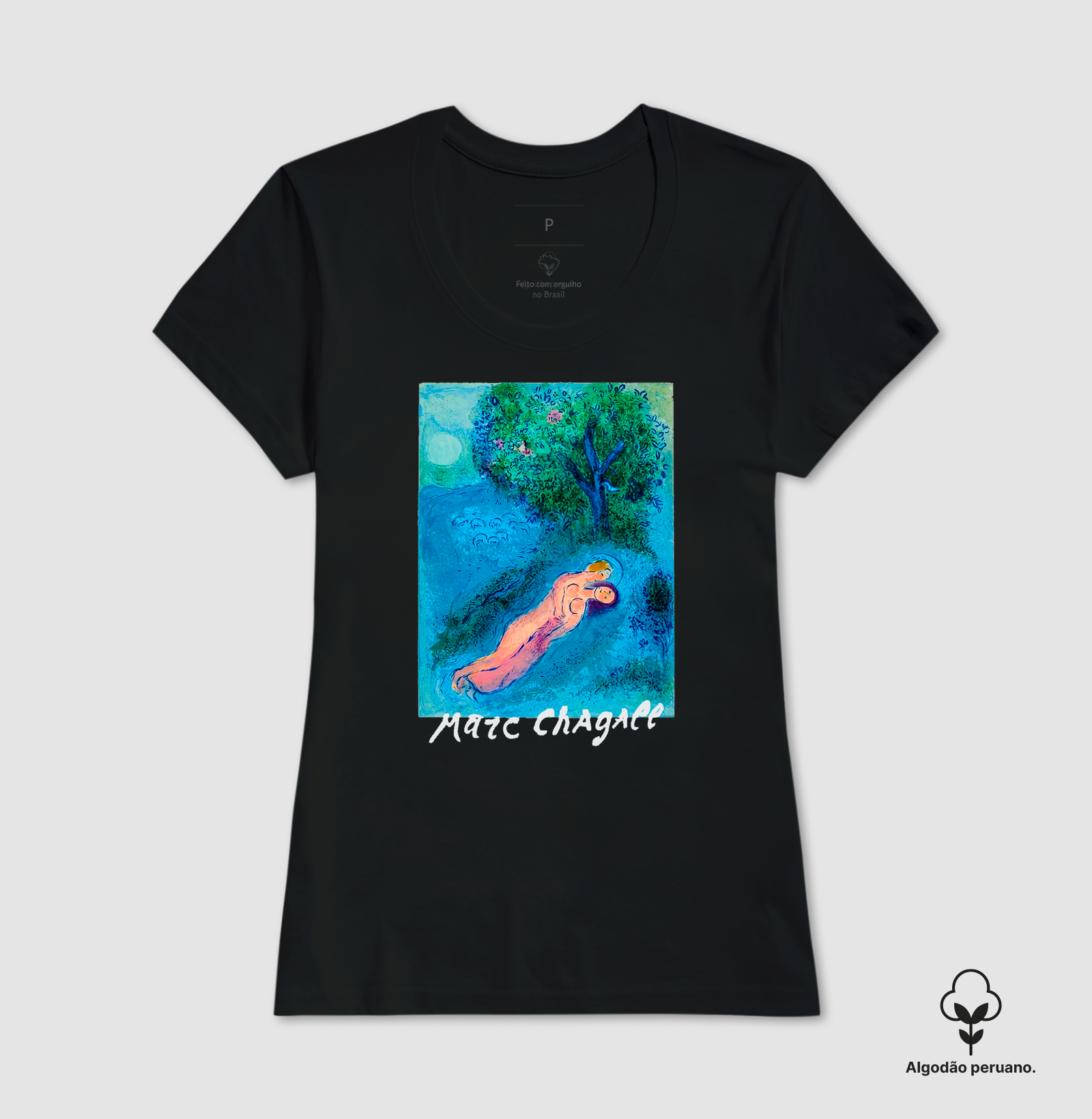 Camiseta Marc Chagall Dáfnis E Cloé Algodão Peruano  - Imagem 5