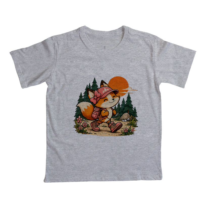 Camiseta Infantil | Raposinha Trilheira Rosa 🦊 - Imagem 8