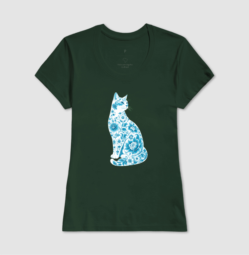 Gato Floral Azul - Imagem 13