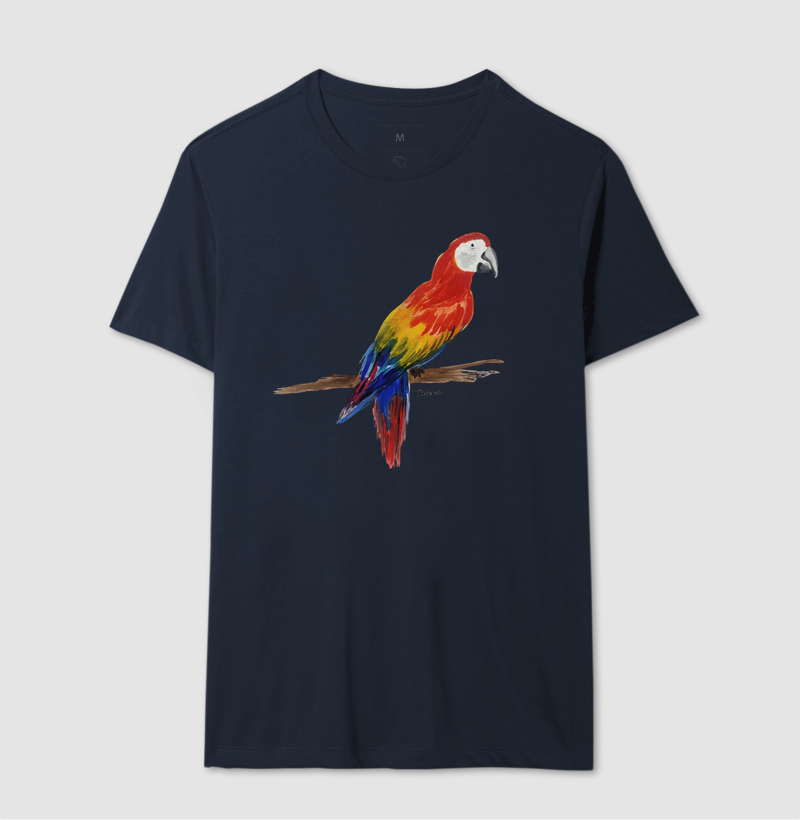 Camiseta Arara-Vermelha – Aves do Brasil - Imagem 8