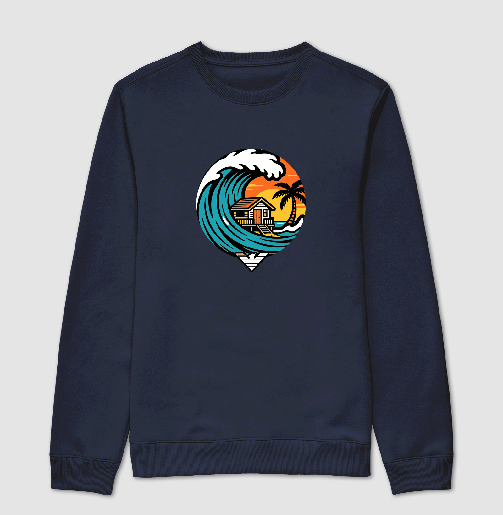 Paraíso no mar - estampa exclusiva.  Sente a brisa, ouça o som das ondas e leve a vibe do paraíso pra onde você for! Mais que uma camiseta - é levar o paraíso com você todo dia. - Imagem 5
