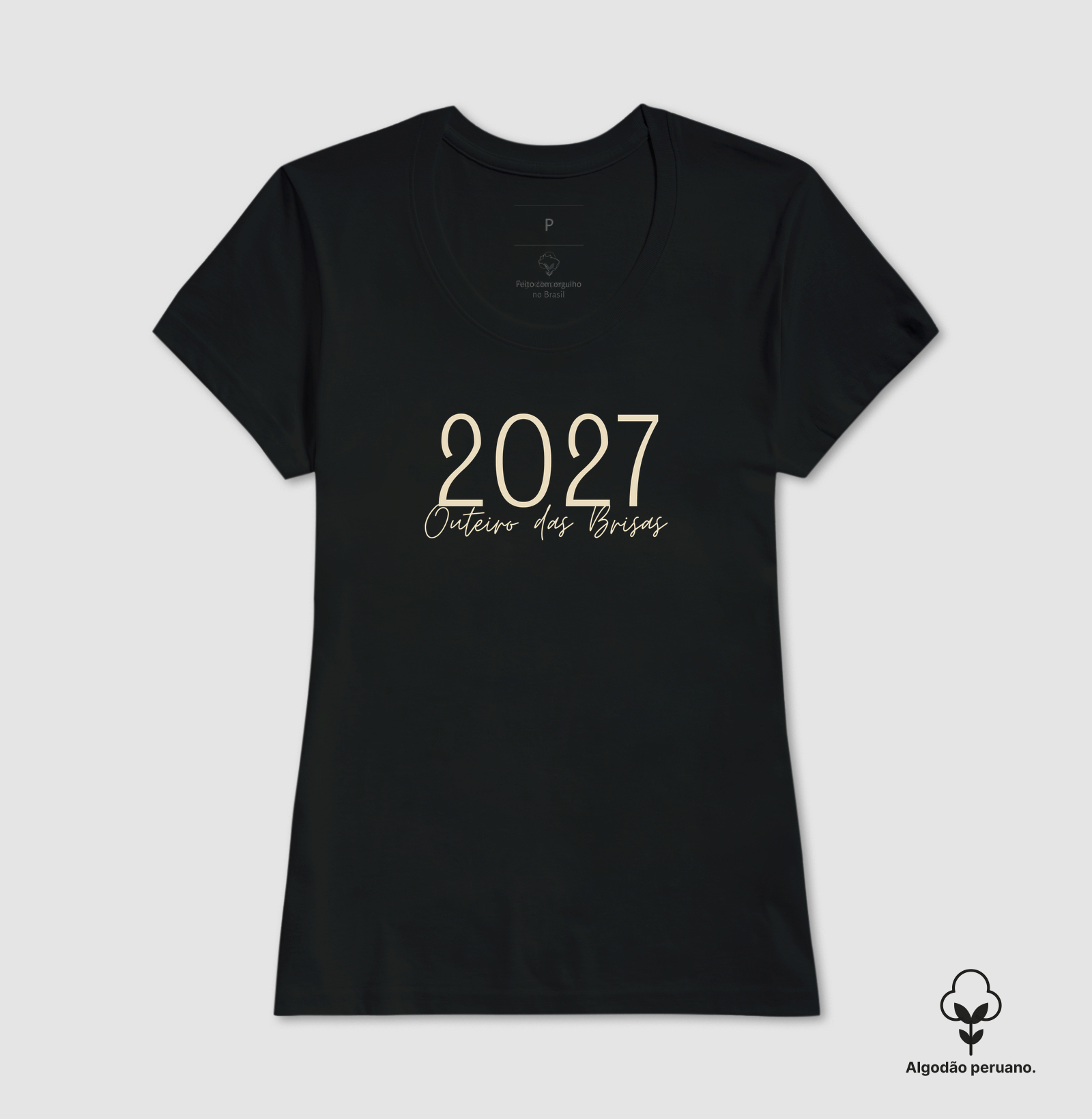 Camiseta Outeiro das Brisas 2027 – Réveillon na Bahia - Algodão Peruano  - Imagem 6