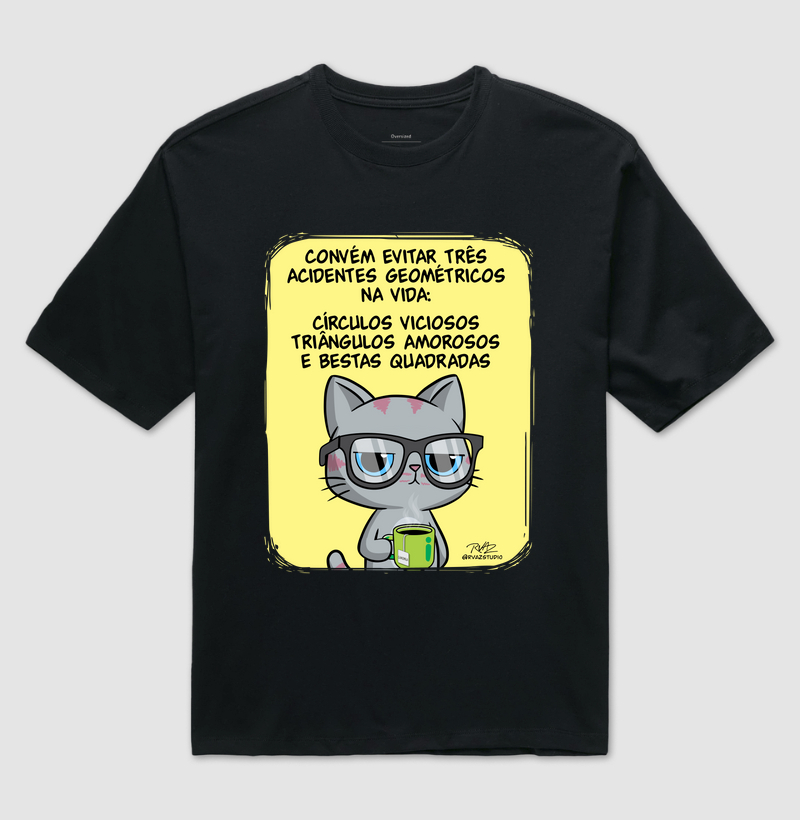 Camiseta Gato Sincero Geometria - Imagem 2