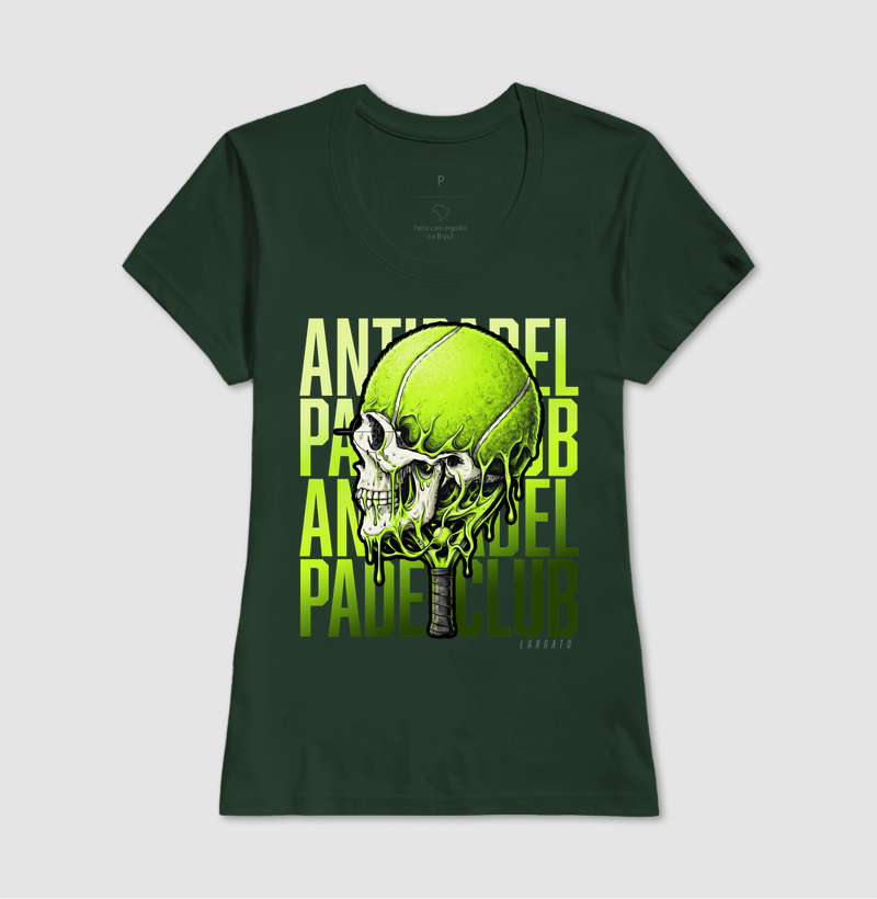 Camiseta Anti-Padel Caveira Verde - Imagem 9
