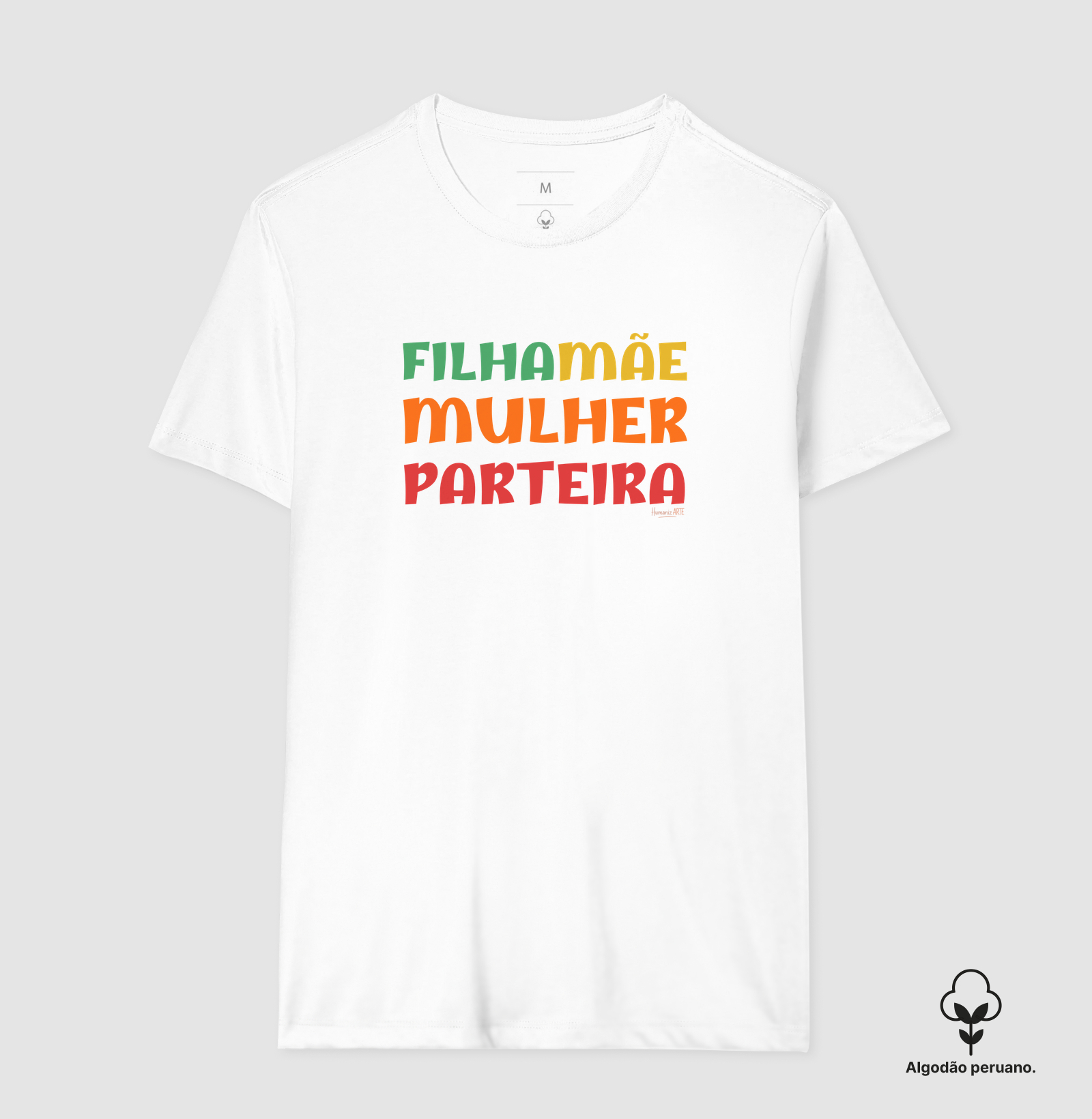 Filha Mãe Mulher Parteira Algodão Peruano - Imagem 6