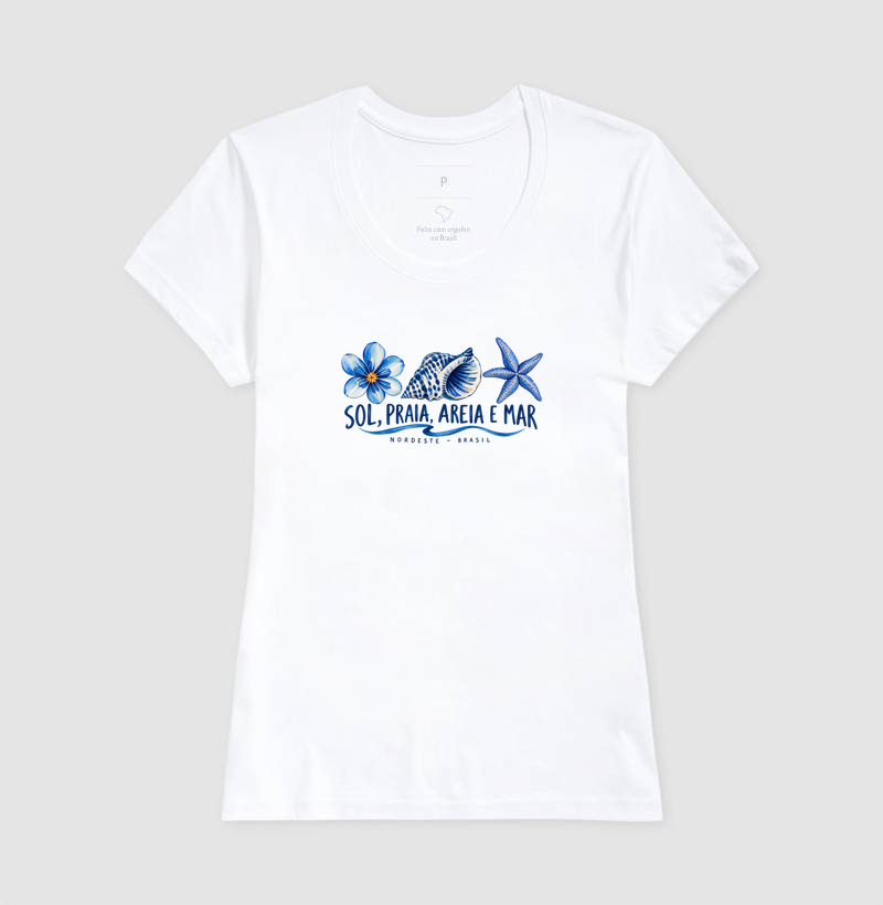Camiseta Sol, Praia , Areia e Mar | OxenteWear - Imagem 3