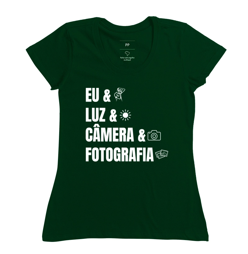 Camiseta eu, luz, câmera e fotografia - Imagem 11