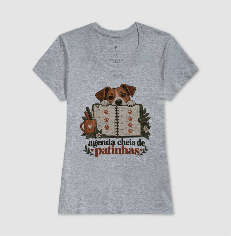Camiseta Cachorro Rotina "agenda cheia de patinhas" | Pelo & Pano - Imagem 9