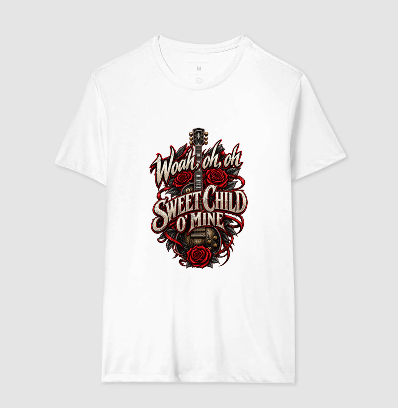 Camiseta Rock Sweet Child O’ Mine – Guitarra e Rosas - Imagem 4
