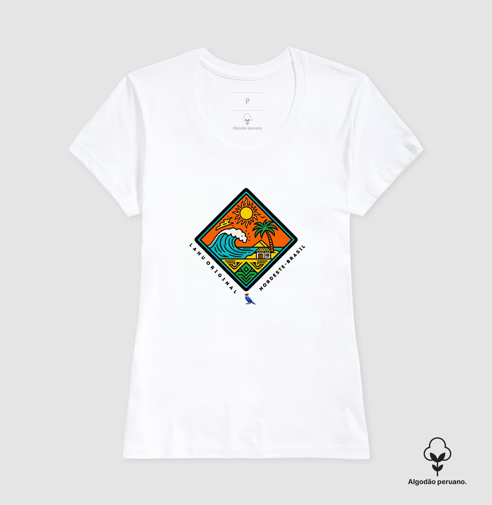 “Sinta o sol, o mar e a alma do Nordeste com a estampa Lahu Original. Cores vibrantes, energia tropical e autenticidade brasileira — feita para quem vive o verão o ano inteiro.” - Imagem 5