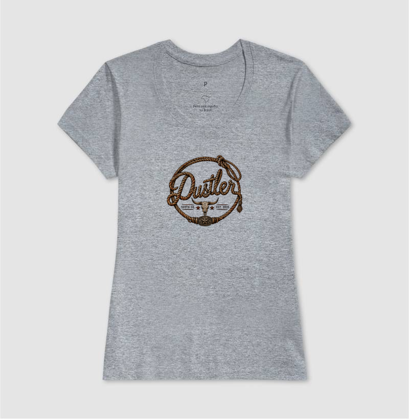 Baby Look Country Feminina Dustler Rope Badge South Co. Algodão Premium - Imagem 3