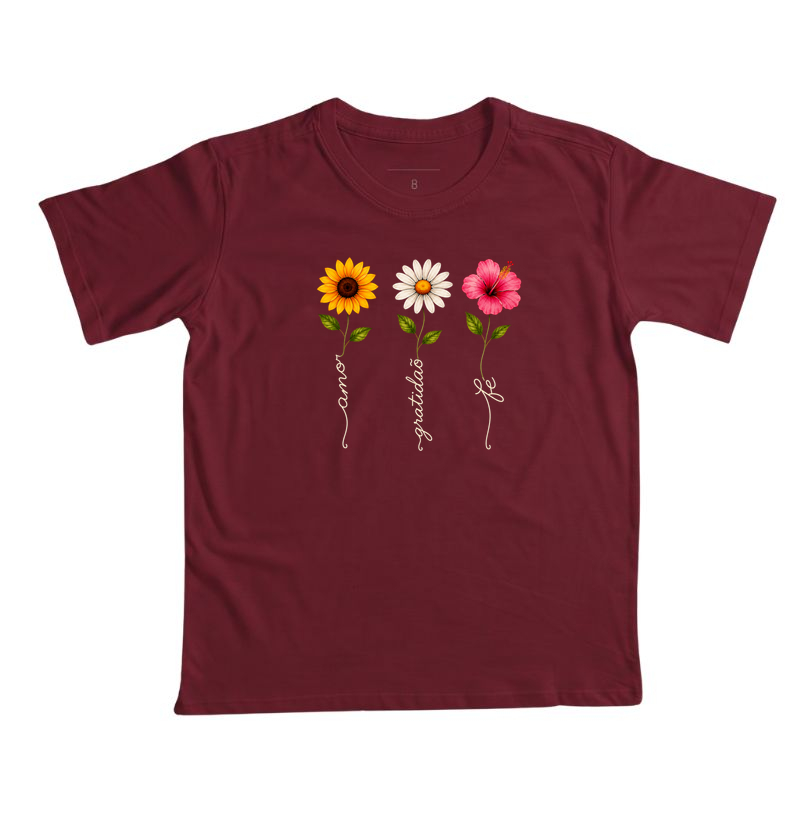 Camiseta Floresça com amor, fé e gratidão. - Imagem 2