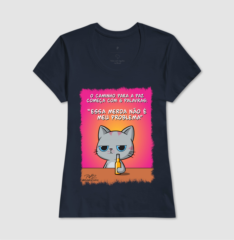 Camiseta Gato Sincero Problema - Imagem 7
