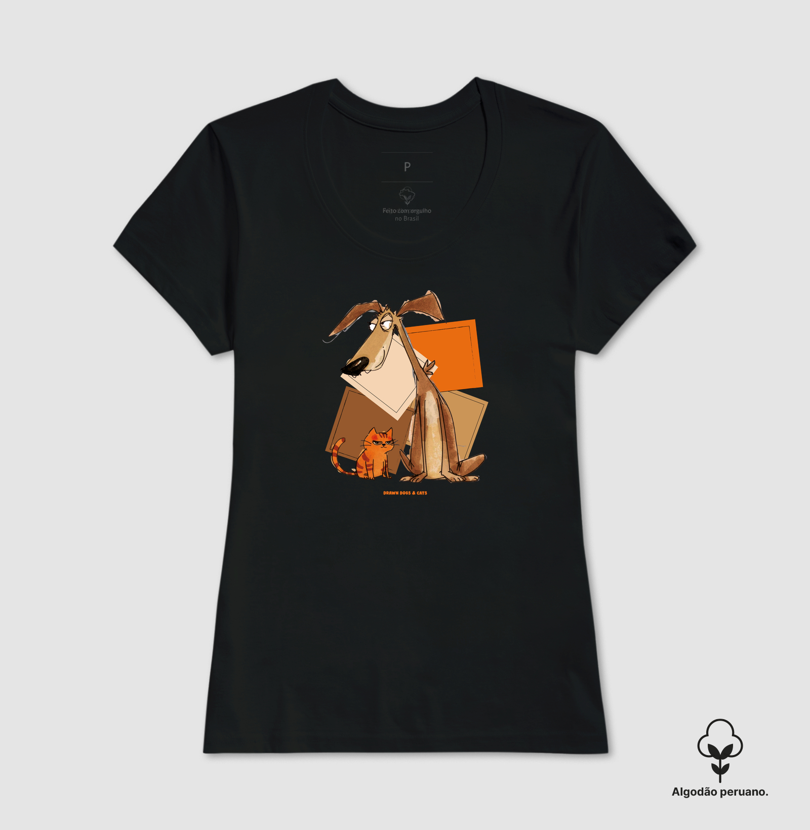 Cachorro e gato com fundo de quadrados - Imagem 6