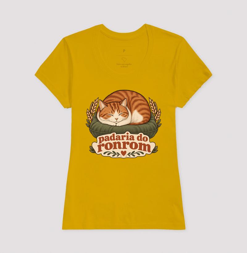 Camiseta Gato Pãozinho "padaria do ronrom" | Pelo & Pano - Imagem 15
