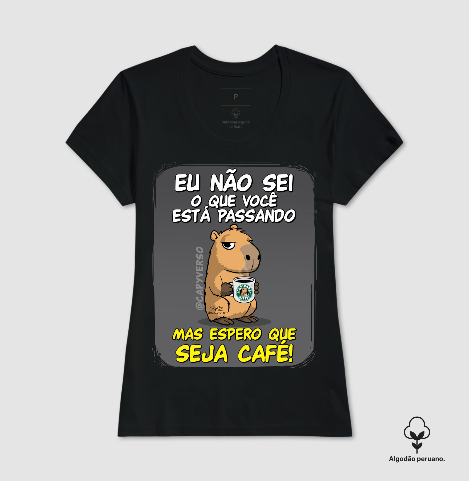 Camiseta Capivara Seja Café - Imagem 5