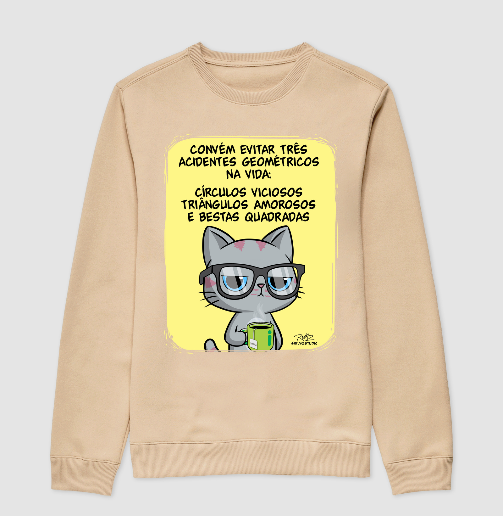 Camiseta Gato Sincero Geometria - Imagem 3