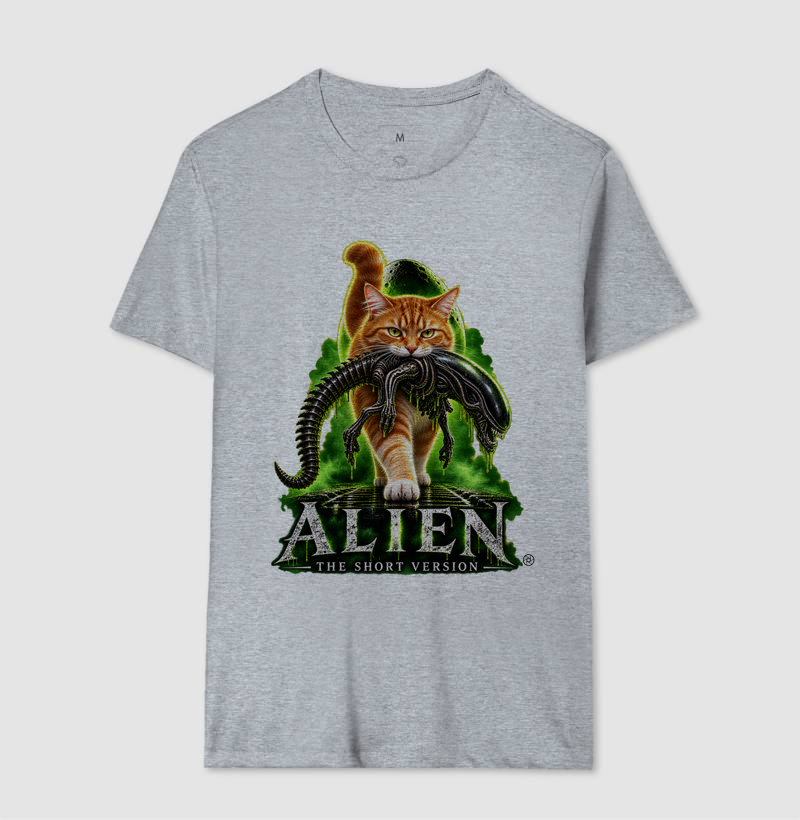 Camiseta Alien – The Short Version Gatos (laranjinha) - Imagem 8