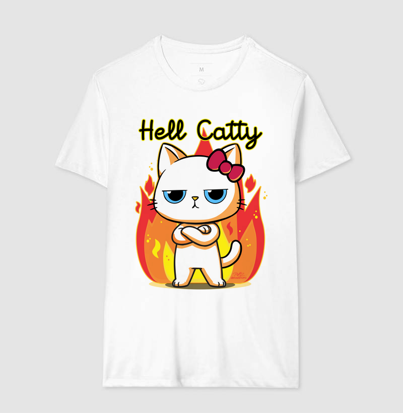 Camiseta Gato Sincero Hell Catty - Imagem 4