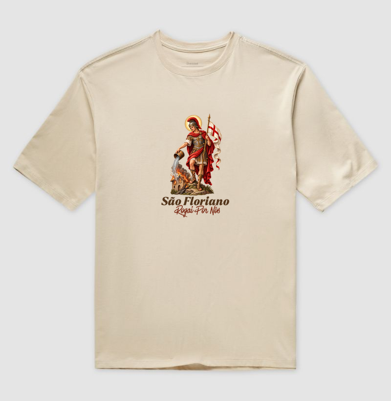 Camiseta Oversized São Floriano Rogai Por nós - Imagem 3