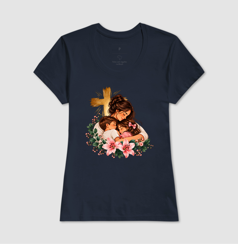 Camiseta Feminina Acinturada Amor de Mãe - Imagem 4