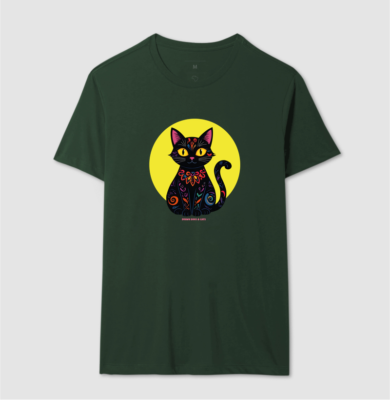 Gata preta e fundo amarelo - Imagem 13