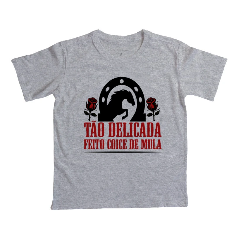 Camiseta Infantil Delicada Feito Coice de Mula - Imagem 3