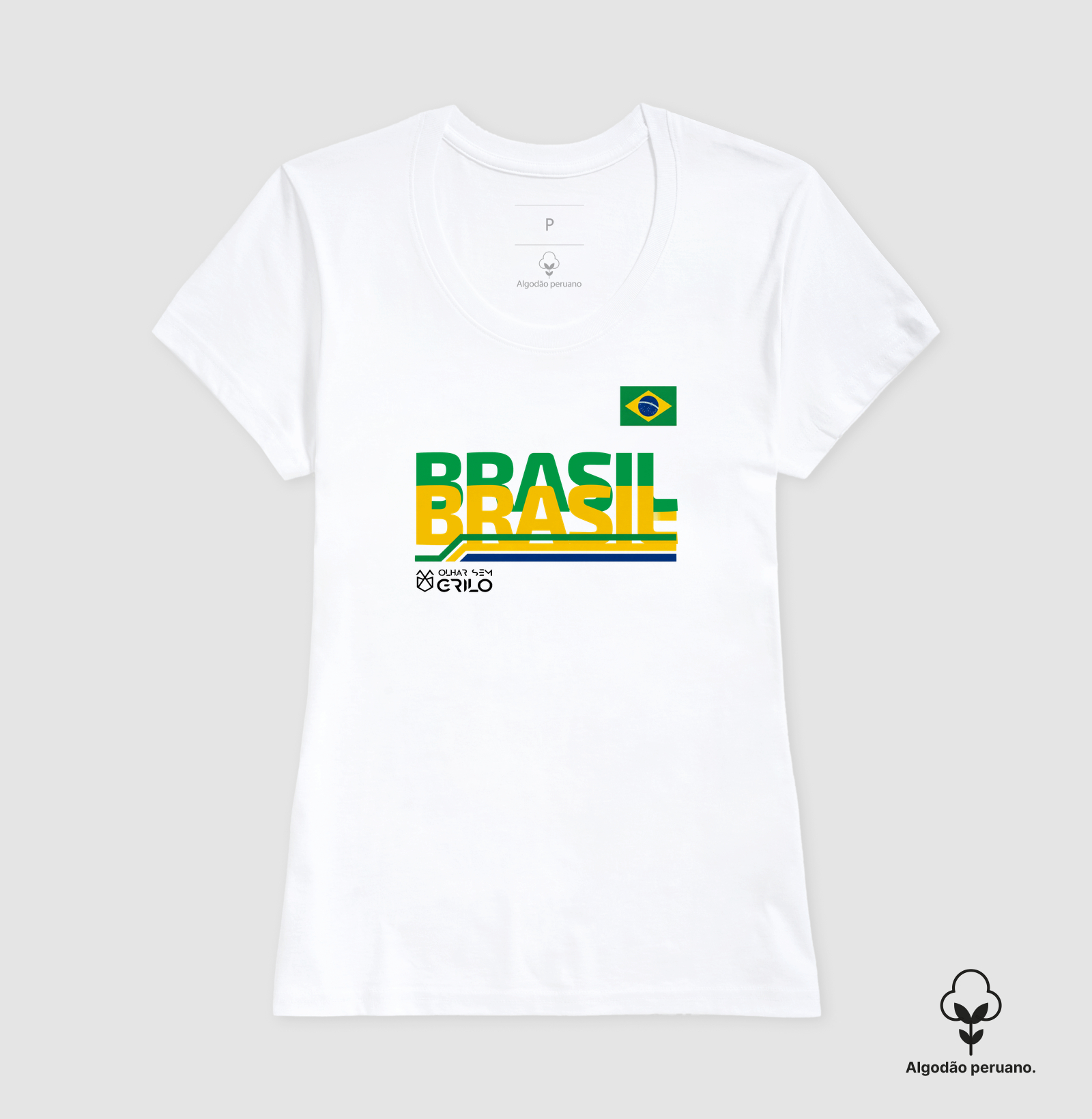 Camiseta Algodão Peruano - Brasil - Imagem 3