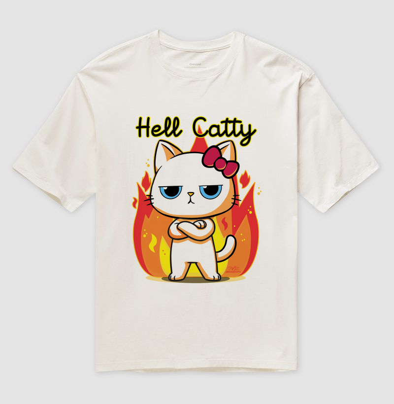 Camiseta Gato Sincero Hell Catty - Imagem 4
