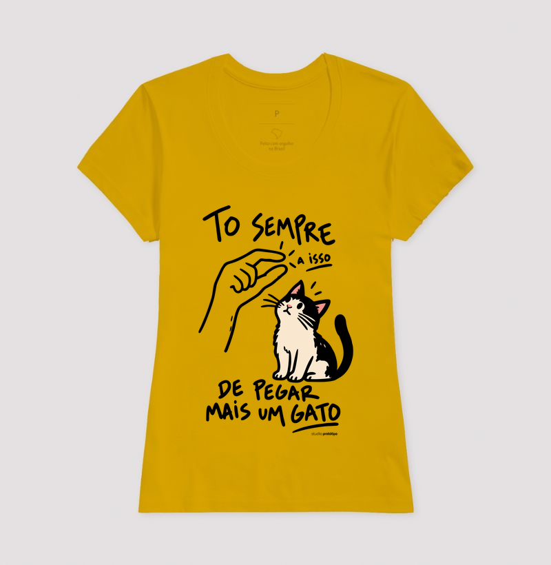 Camiseta Tô Sempre a Isso de Pegar Mais um Gato - Imagem 15