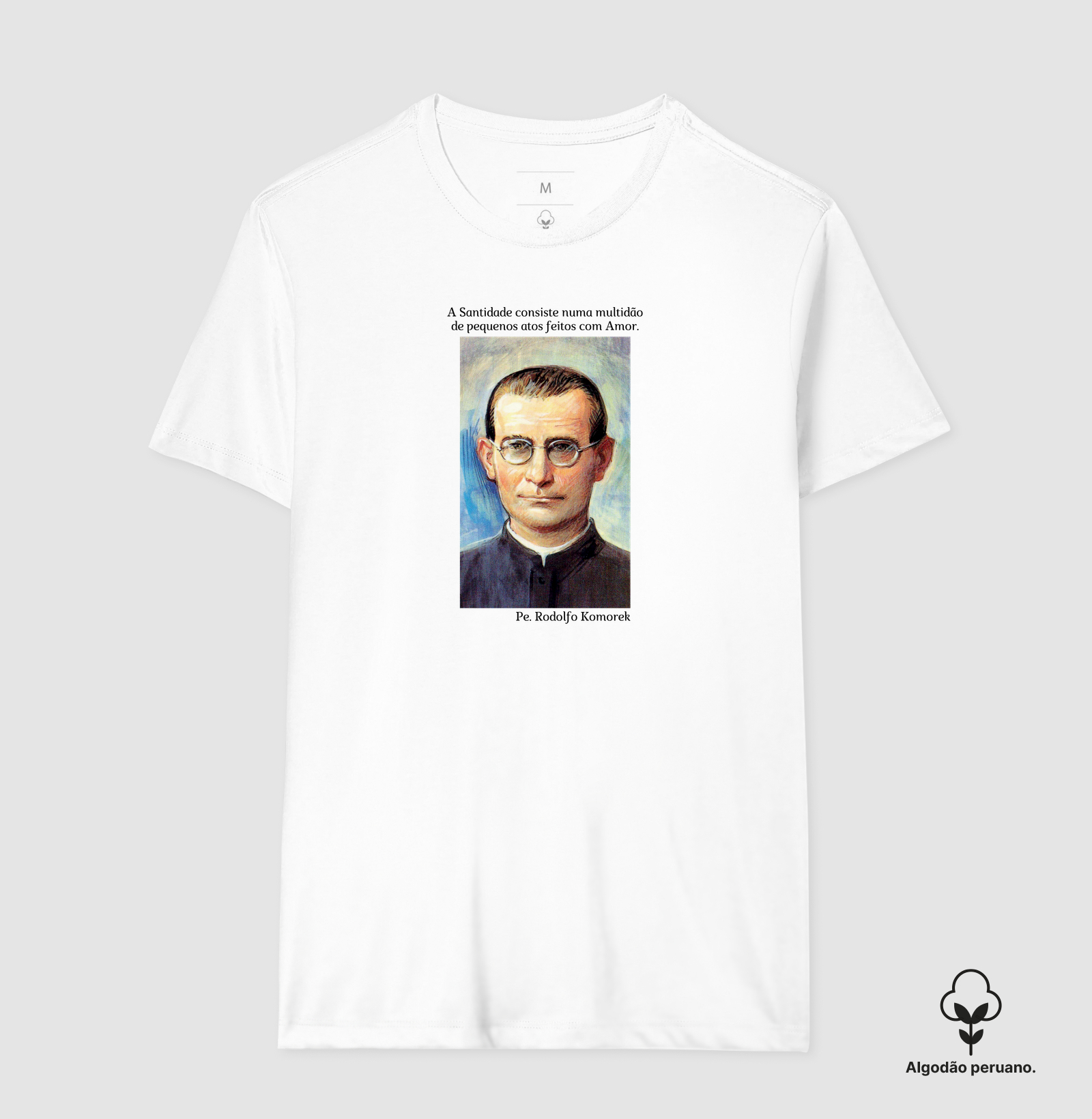 Camiseta Algodão Peruano Pe. Rodolfo Komorek - Imagem 6