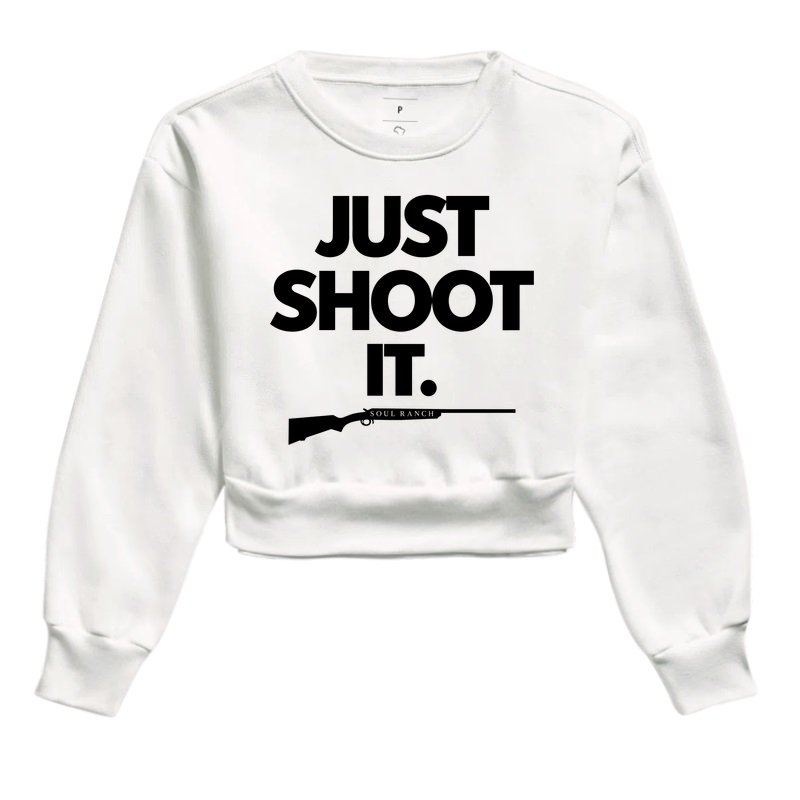 Moletom Cropped Just Shoot It. - Imagem 3