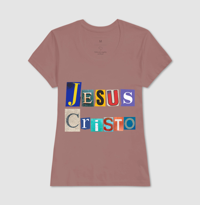 Camiseta Cristã Jesus Cristo Colagem - Imagem 17