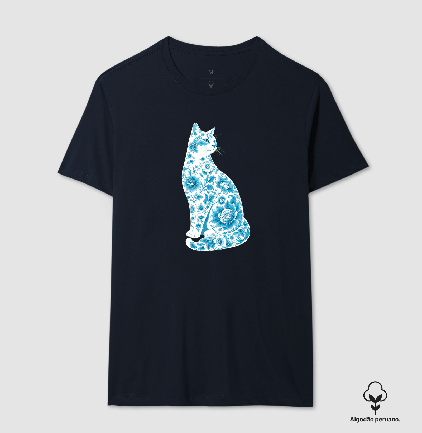 Gato Floral Azul - Imagem 3