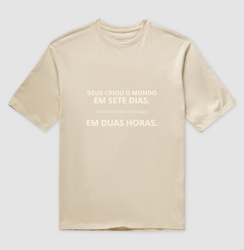 Deus criou o mundo em 2 horas offwhite - Imagem 3