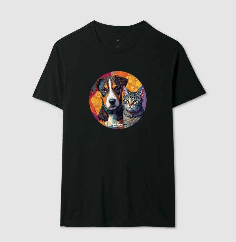 Cachorro e gato mosaico em círculo - Imagem 3