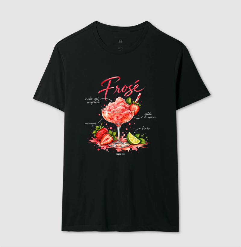 Camiseta Frosé – Drink com Vinho Rosé e Morango - Imagem 2