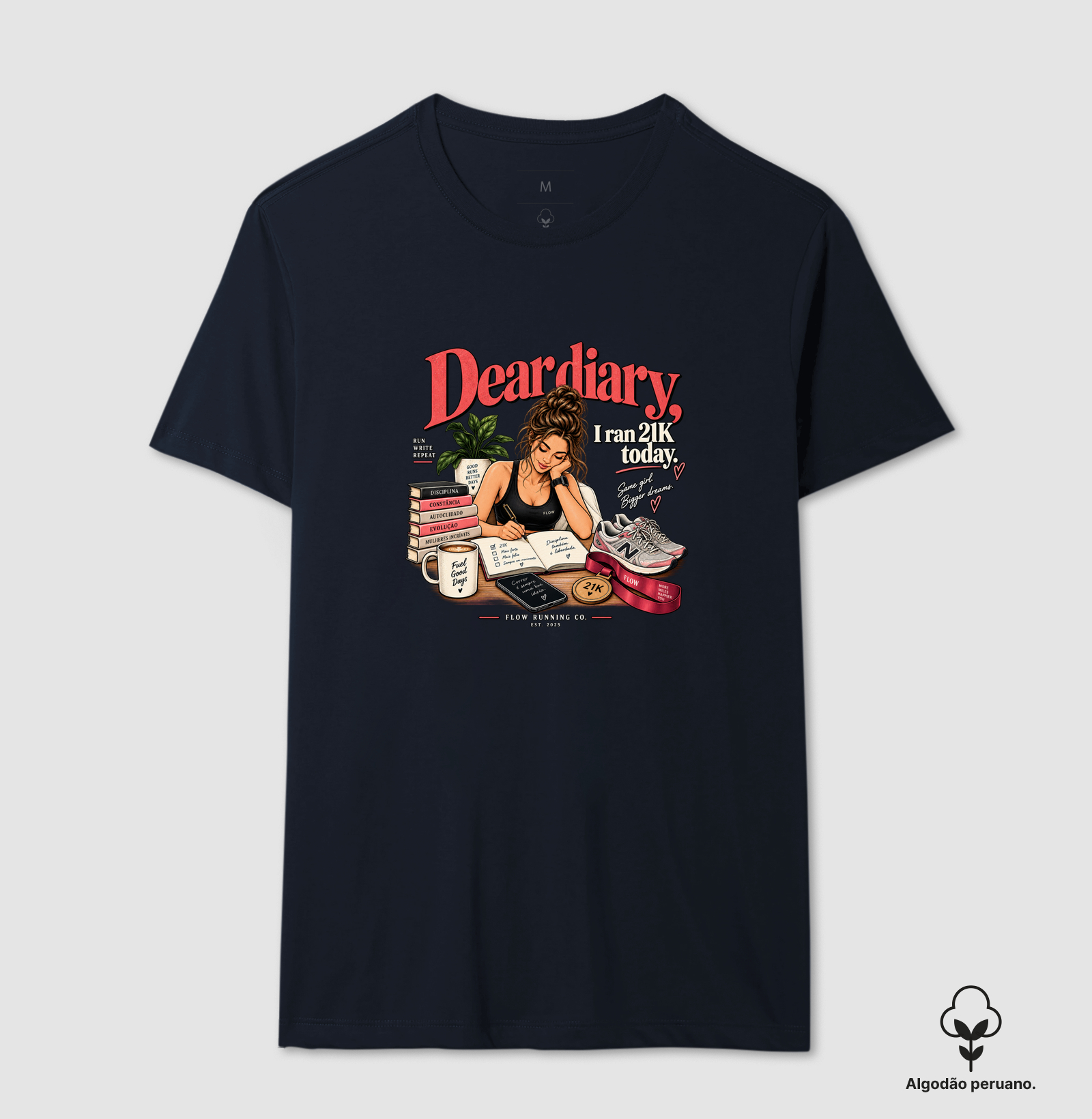 Camiseta Algodão Peruano Corrida - Dear Diary, I Ran 21k Today - Imagem 9