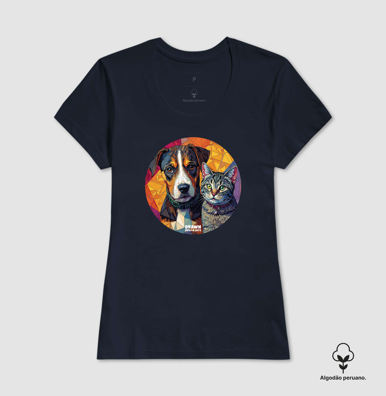 Cachorro e gato mosaico em círculo - Imagem 4