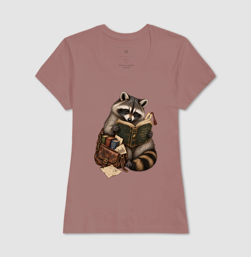 Camiseta Guaxinim Leitor - Imagem 15
