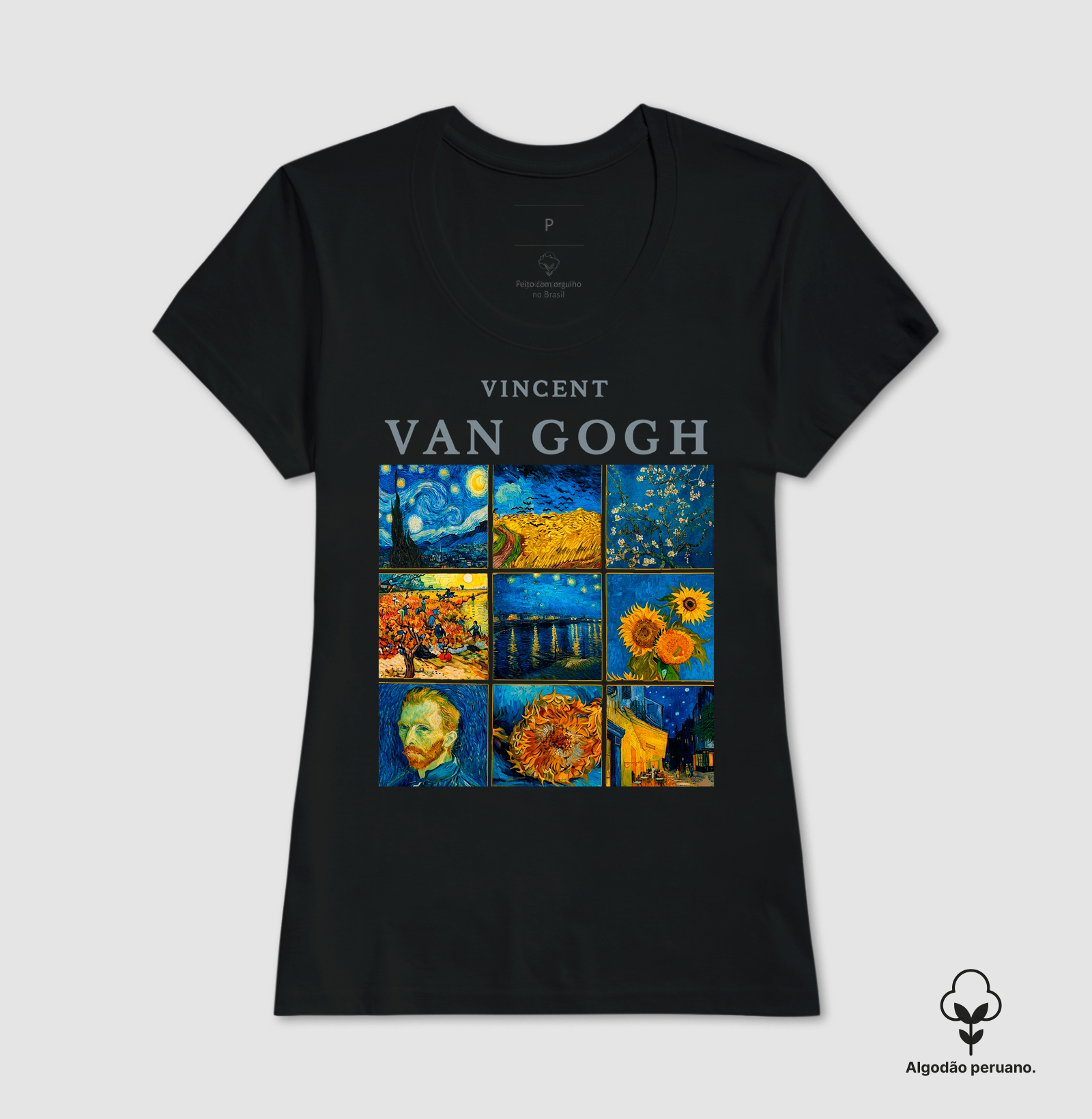 Camiseta Vincent van Gogh Fine Art Algodão Peruano  - Imagem 4