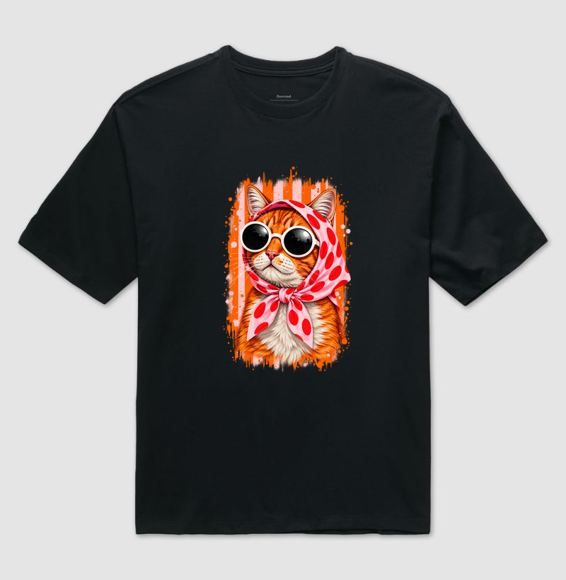 Gato Fashion Retrô Laranja  - Imagem 2