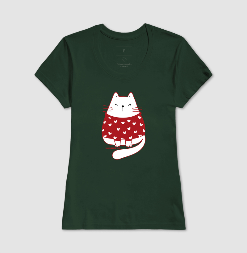 Gata branca de suéter vermelho - Imagem 14