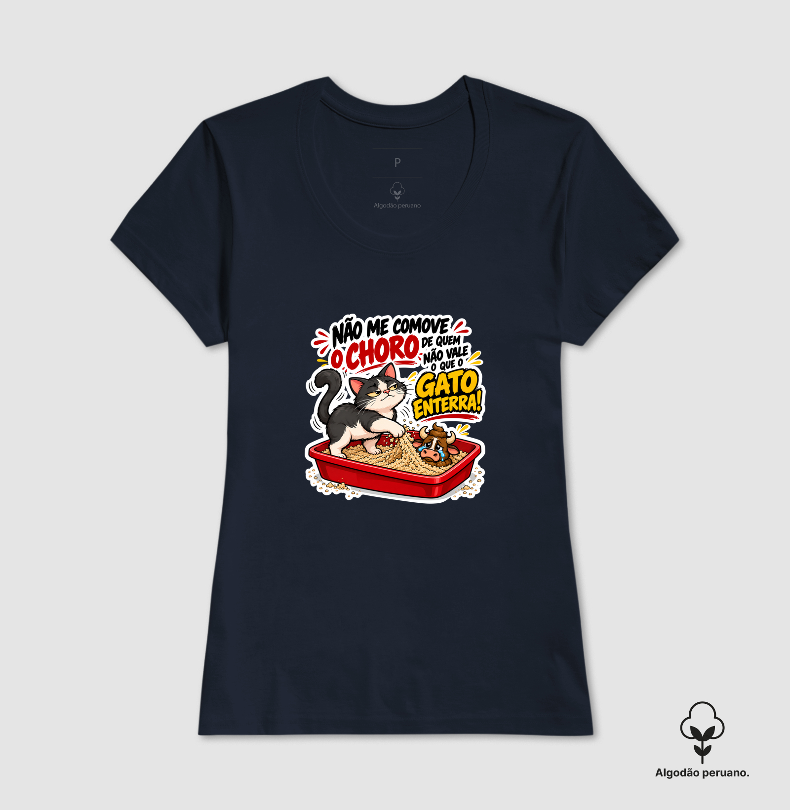 Camiseta Gato Poop em Algodão - Imagem 4