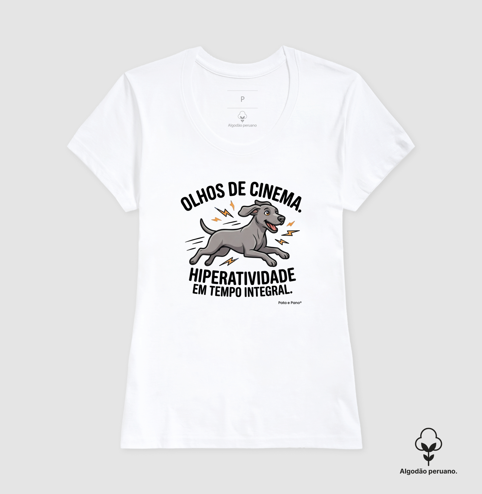 CAMISETA ALGODÃO PERUANO WEIMANARER OLHOS DE CINEMA - Imagem 6