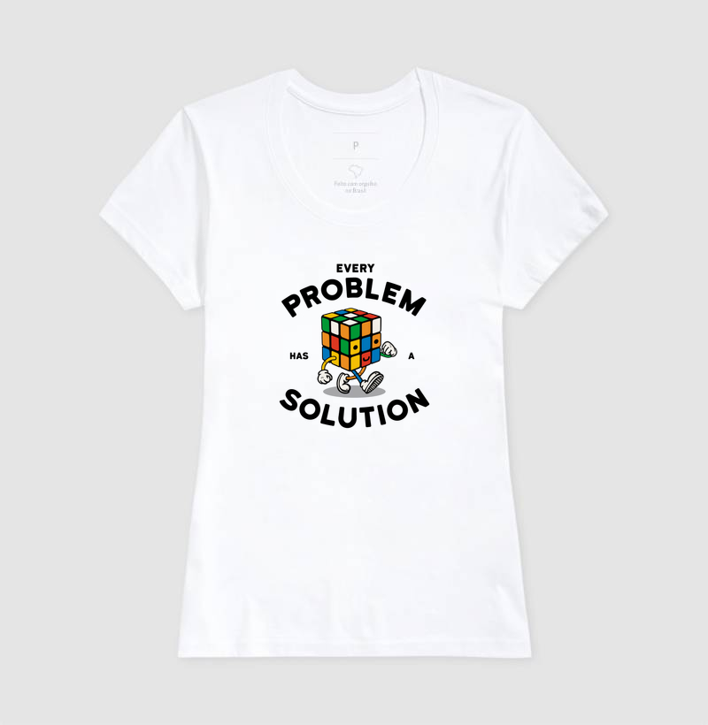 Camiseta Every Problem Has a Solution Rubik Retro - Imagem 3